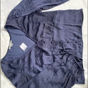 AMERICAN EAGLE | Navy Blue Long Sleeve Crop Top